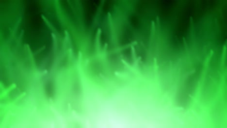 green particle cloud with trails. abstract background animation