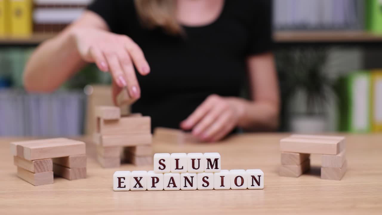 Slum Expansion Concept with Wooden Blocks