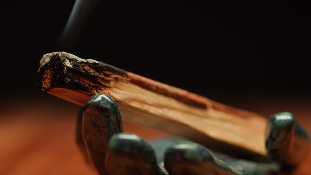 Burning Palo Santo Incense