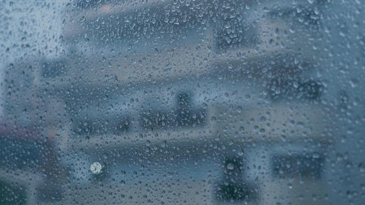 It's cold and raining outside the window