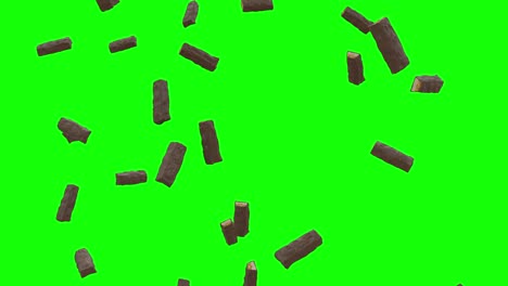 Bunch-of-Chocolate-bars-Falling-on-4K-Green-Screen-With-Alpha-Matte