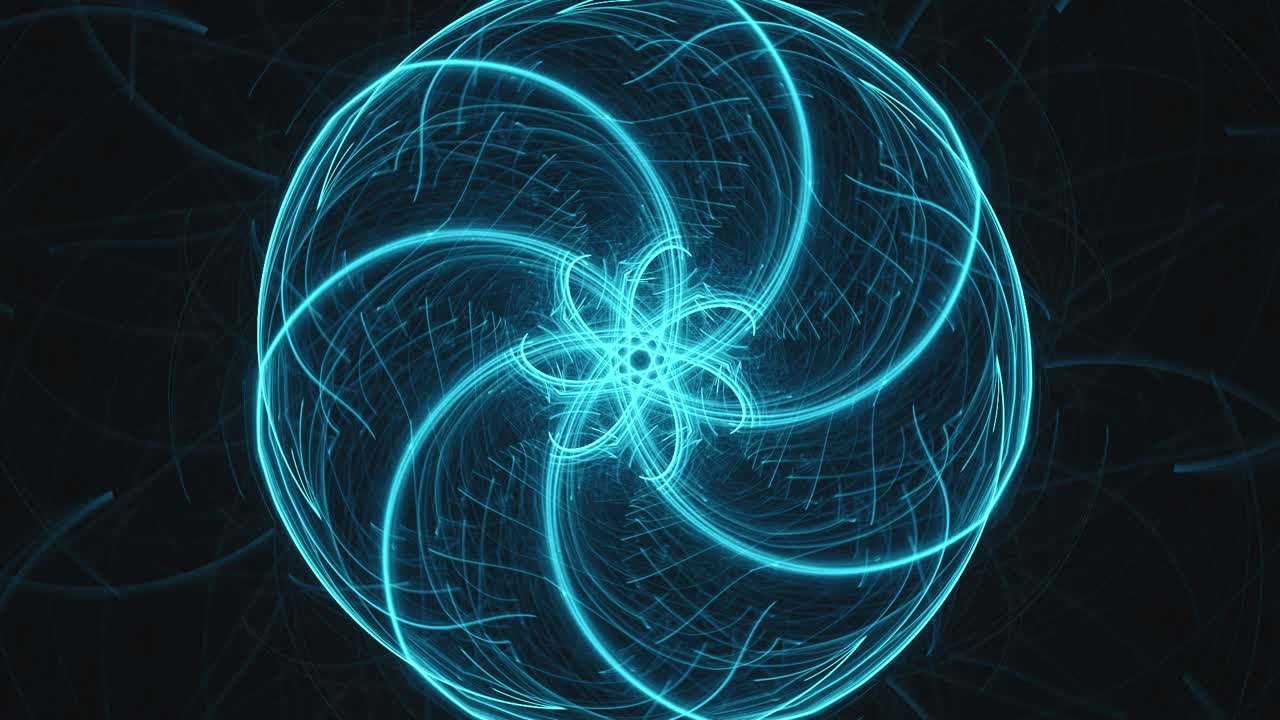 추상 파란색 반물질 공간 소용돌이, 초현실적인 환상 프랙탈 끝없는 루핑 벽지