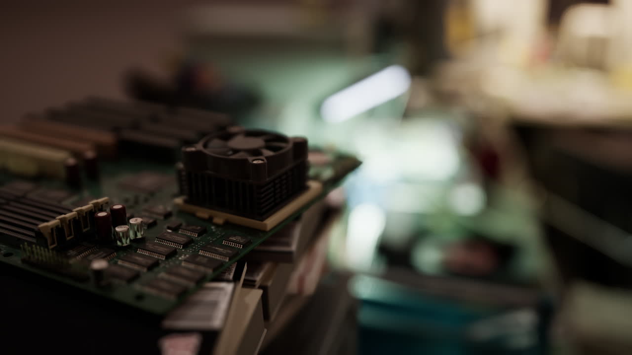 old vintage personal computer workspace