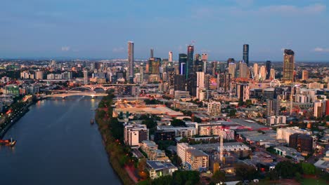 aerial view of neighborhood in toowong, brisbane, queensland, australia at sunset - drone shot