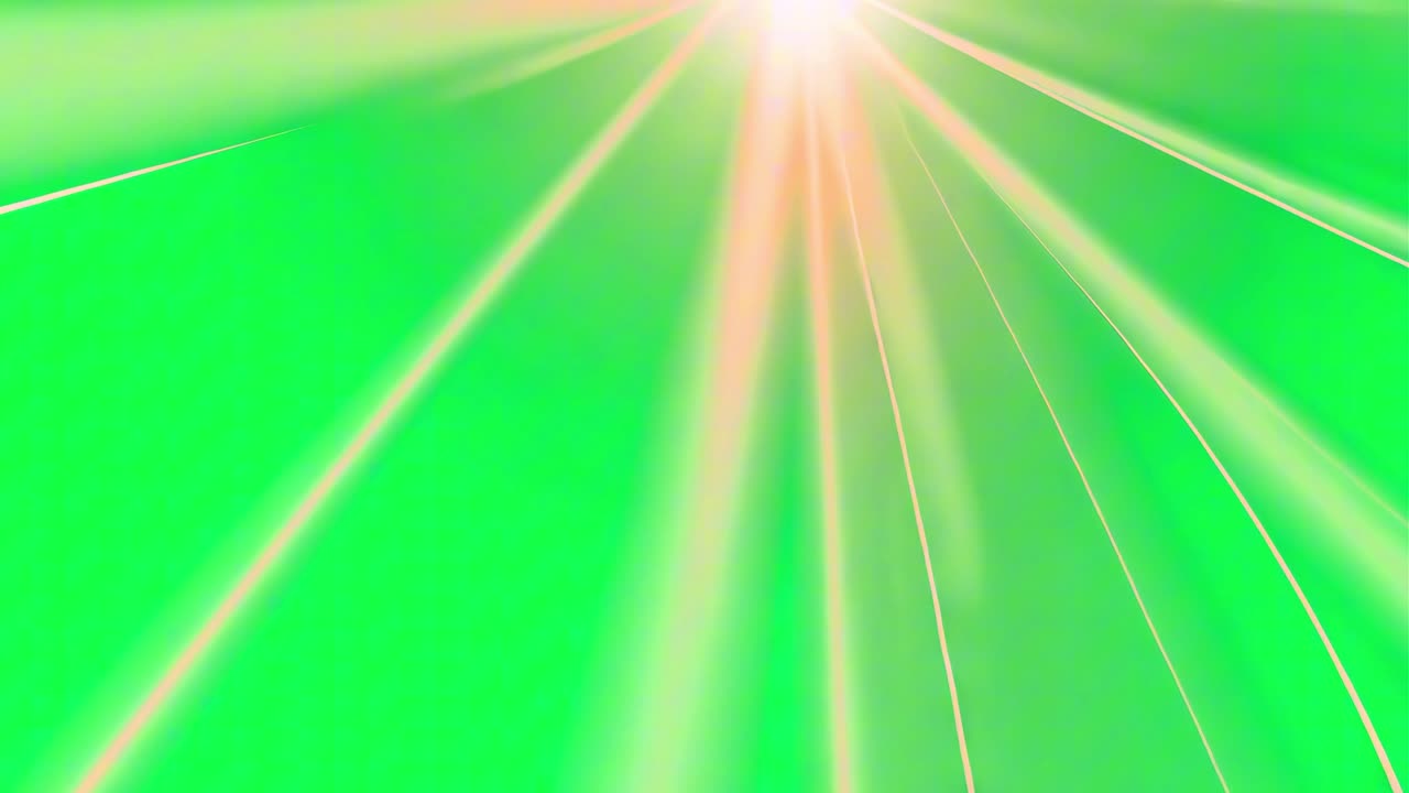 Ethereal light beams abstract 4K video, transparent on green screen