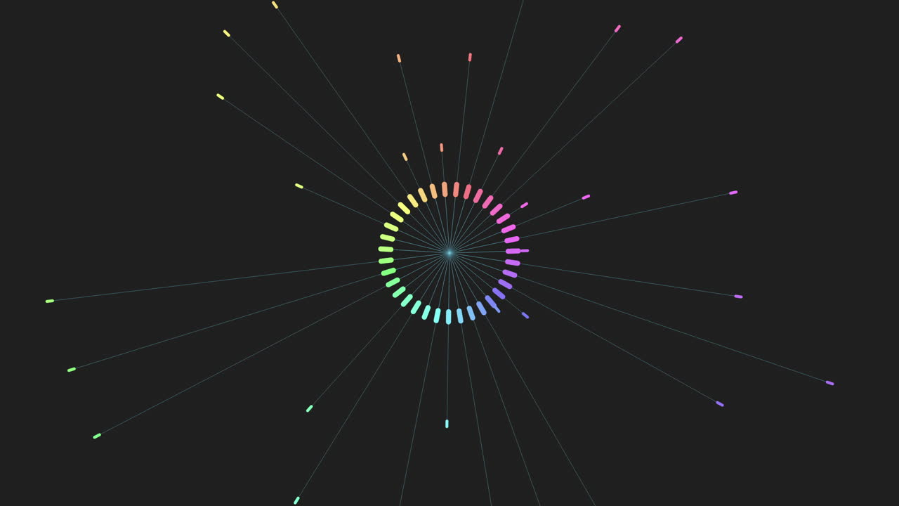 방사선으로 된 원형 나선 모양