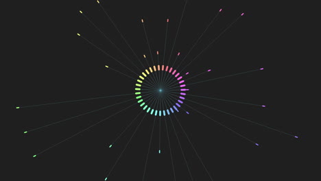 patrón de espiral circular con líneas radiantes
