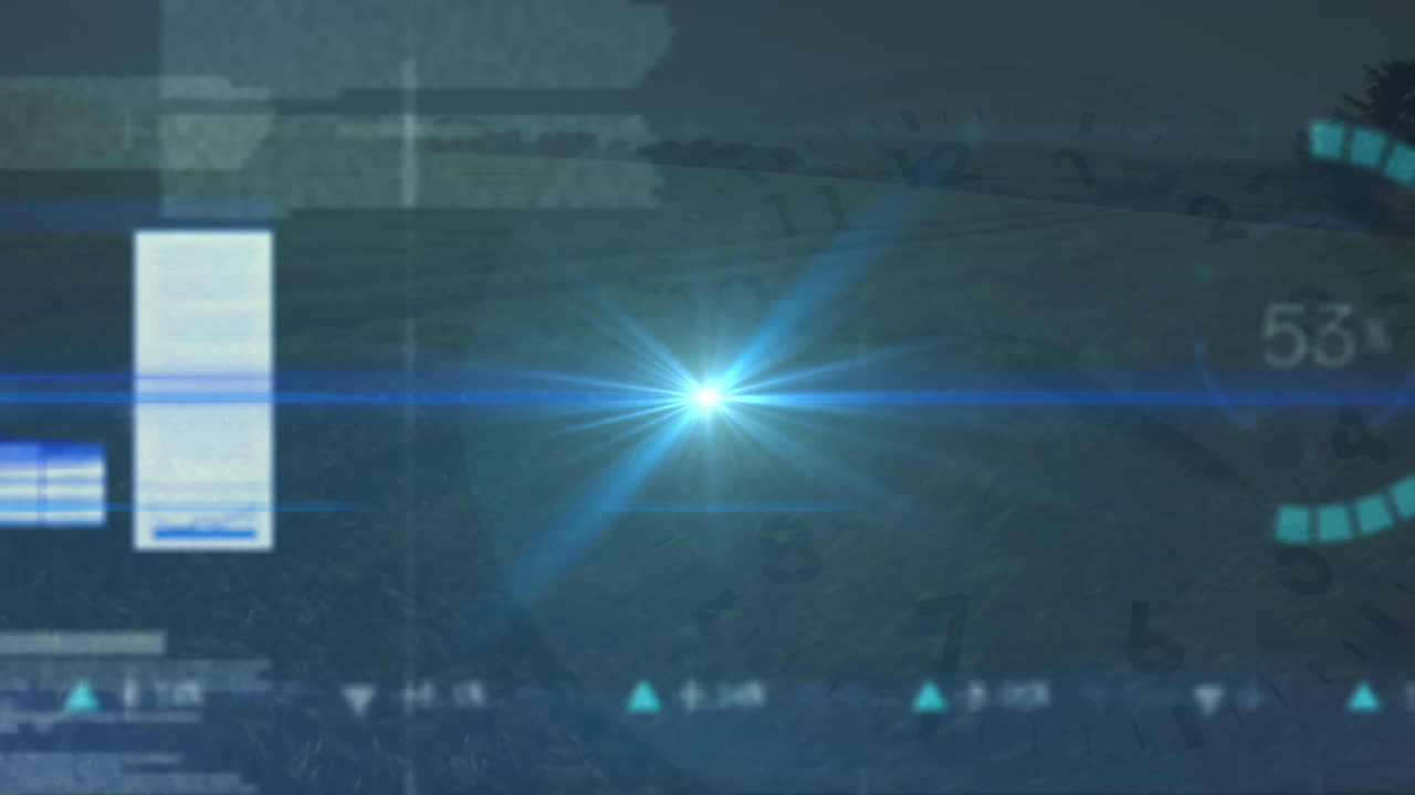 金融データ処理の24時間アニメーション