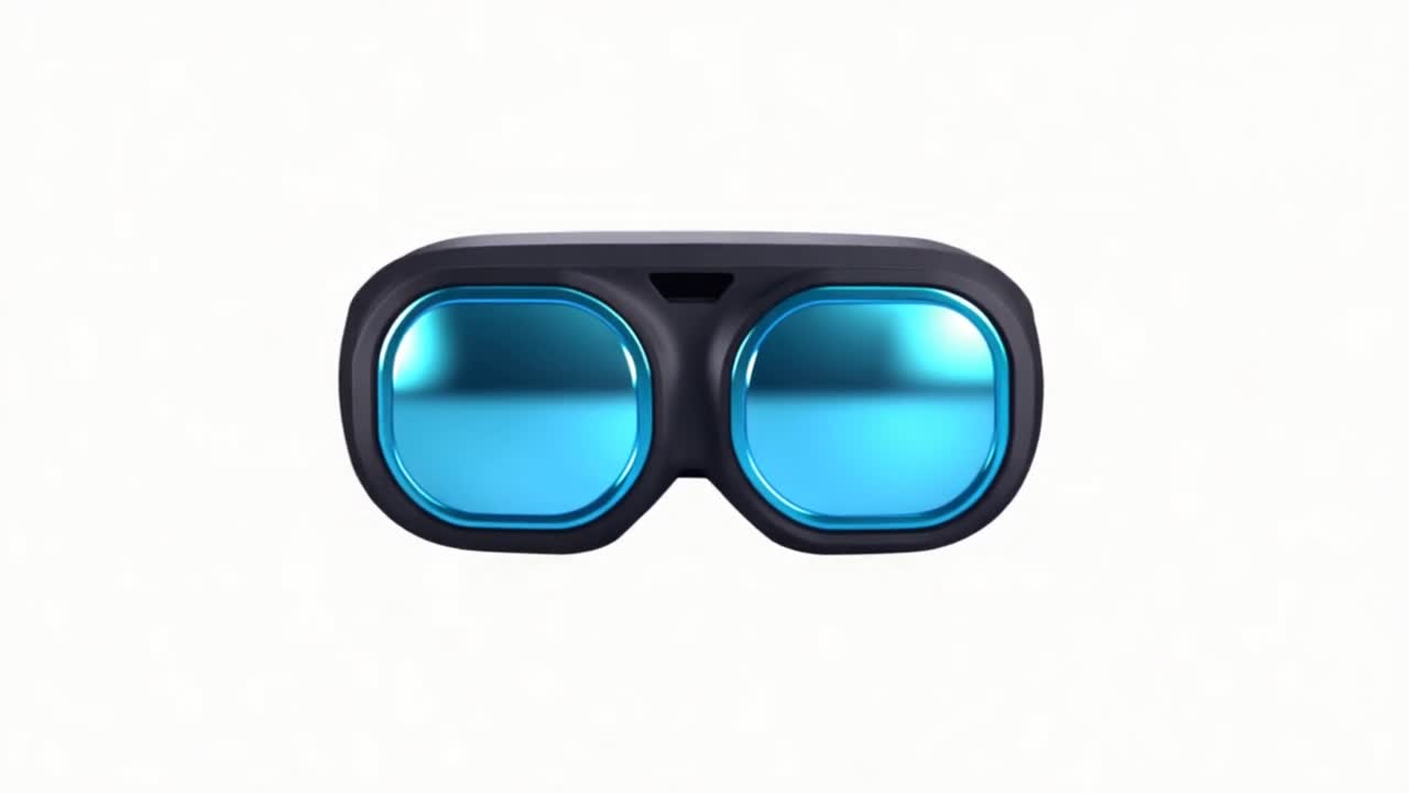 3D Render of a Rotating Virtual Reality Headset