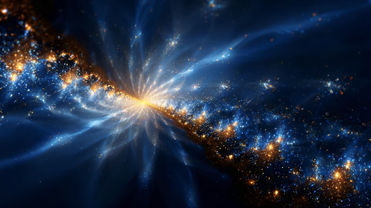 A Vivid Cosmic Explosion: Exploring the Majestic Beauty of a Celestial Event in Space, Showcasing a Stellar Phenomenon with Inviting Colors and Glowing Stars in a Cosmic Dance