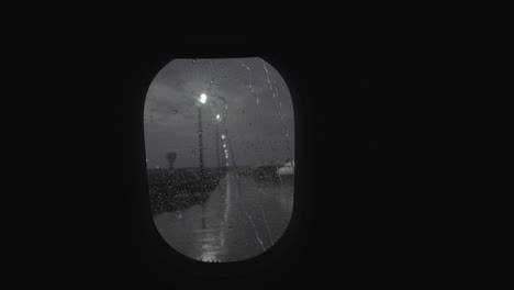 a slowmotion view from a moving plane porthole