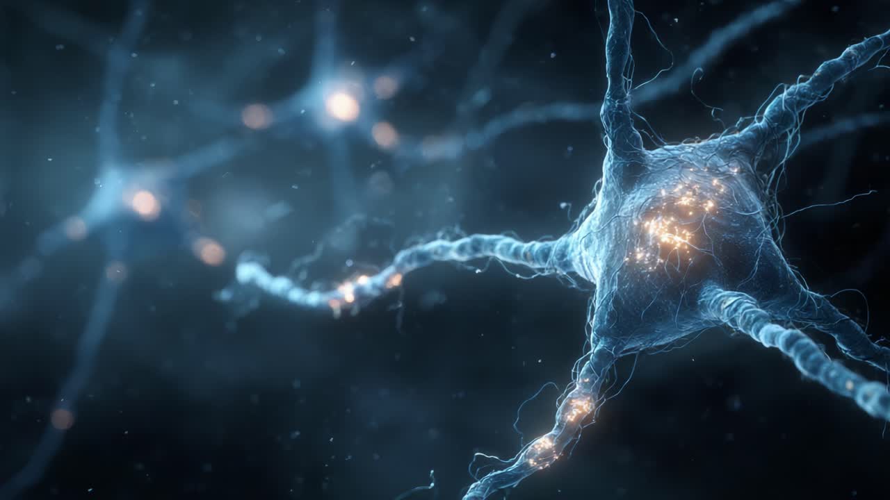 Exploring the Intricacies of Neuronal Structures: A Stunning Visual Representation of Synaptic Activity and Neural Connections in the Human Nervous System
