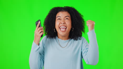 woman, prize money and smartphone