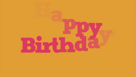 gran texto moderno de feliz cumpleaños en degradado amarillo