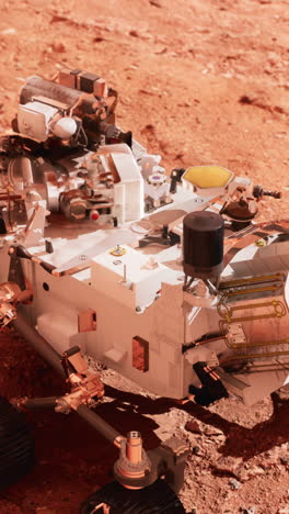 el rover de marte en la superficie marciana