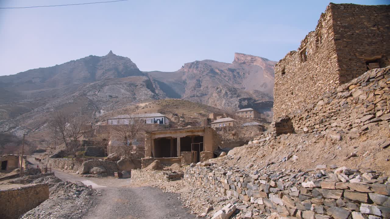 Old stone fortress in the mountains  Silk Road, Sentob village Uzbekistan 20 of 22