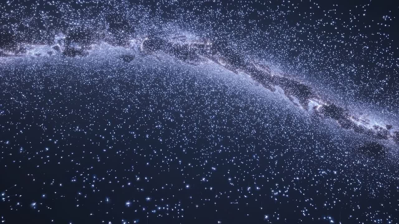 Splendido cielo notturno stellato con la Via Lattea