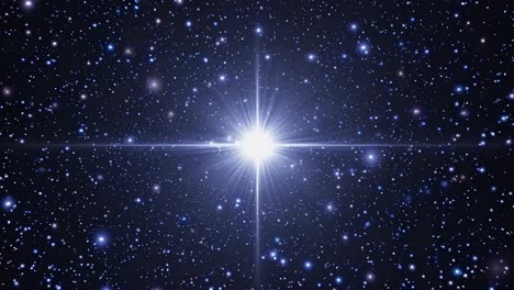a mesmerizing video of a starry night sky with a bright central star