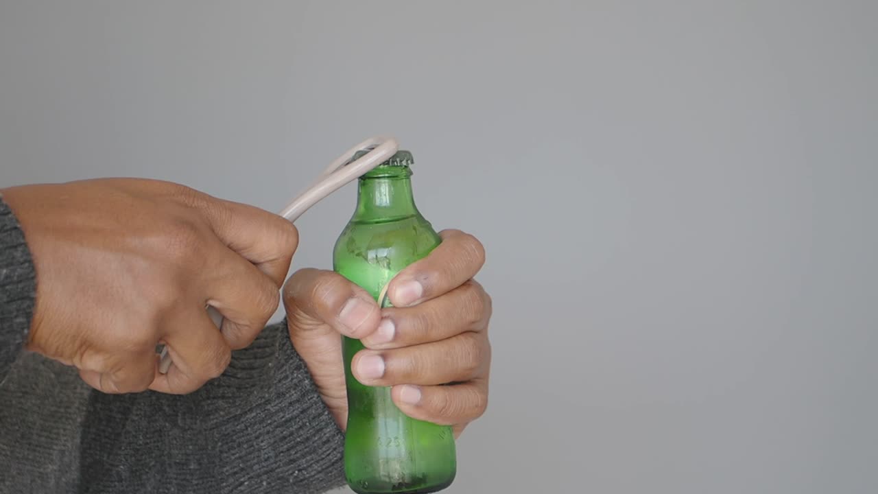 Opening a green bottle