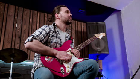 musician in the studio