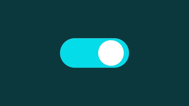Digital Toggle Switch Changing Color on Dark Background