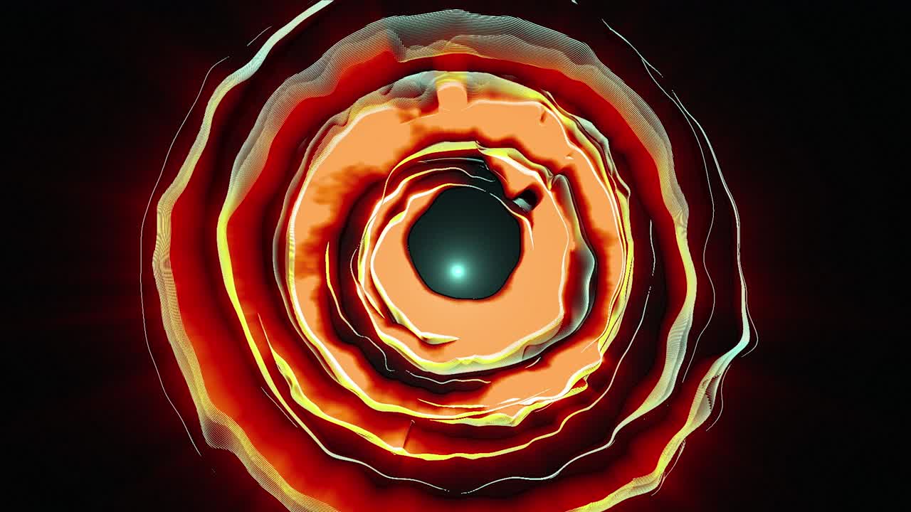 círculo abstracto con rayos de luz coloreados