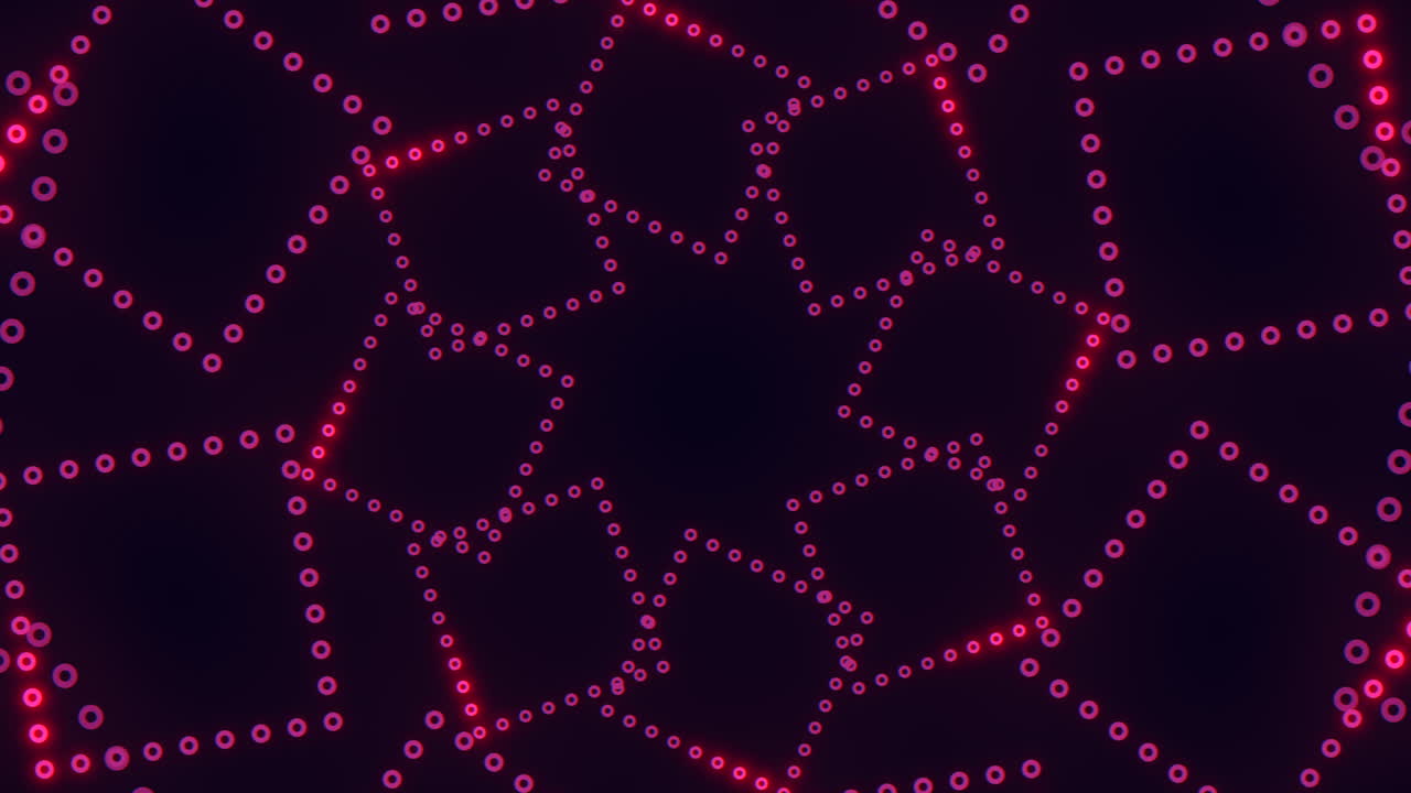 Spiraling hexagonal pattern of overlapping circles
