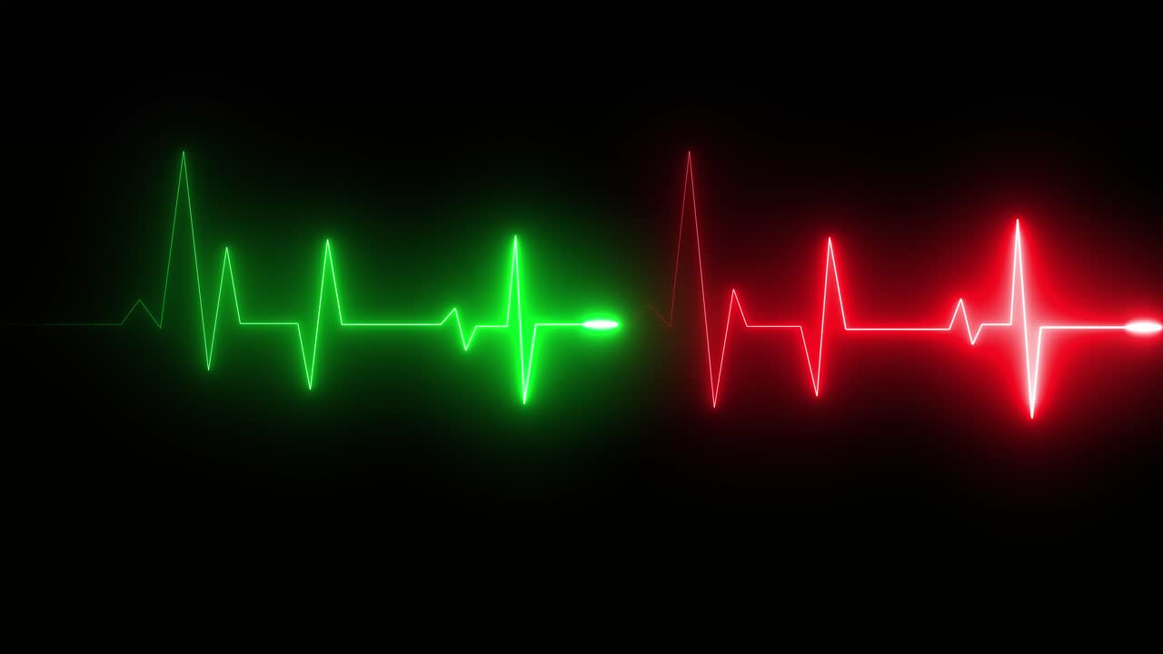 Heartbeat ECG Pulse Neon