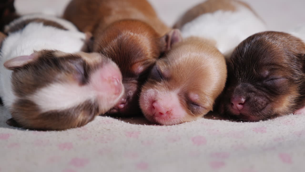 귀여운 신생아 강아지의 쓰레기 03