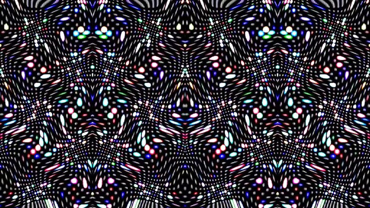 Beautiful abstract kaleidoscope that shines, a radiant light that regulates the subtle movements