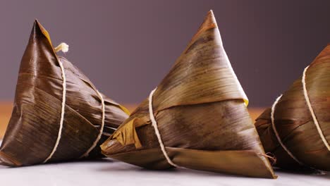 close-up of zongzi