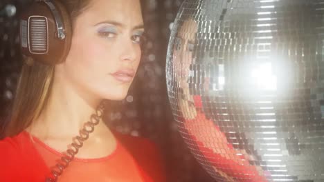mujer bailando con discoball 16