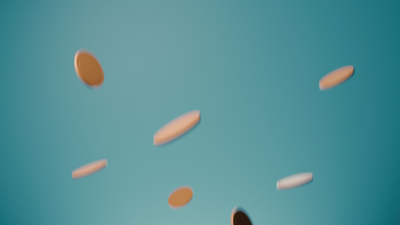 3d 동전은 풍선처럼 부풀어 올립니다.