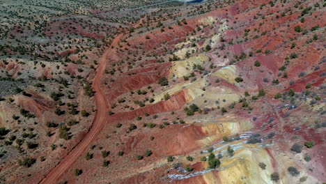 aerial shot of the valley bottom near the city of kanab, county seat of kane county, is often called "little hollywood" because of its film-making history over the years