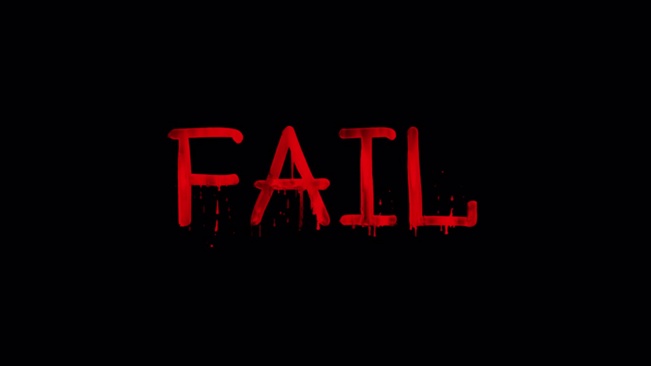 Animated Red Dripping 'FAIL' Text on Black Background