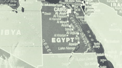 detailed political map of egypt and the nile river region