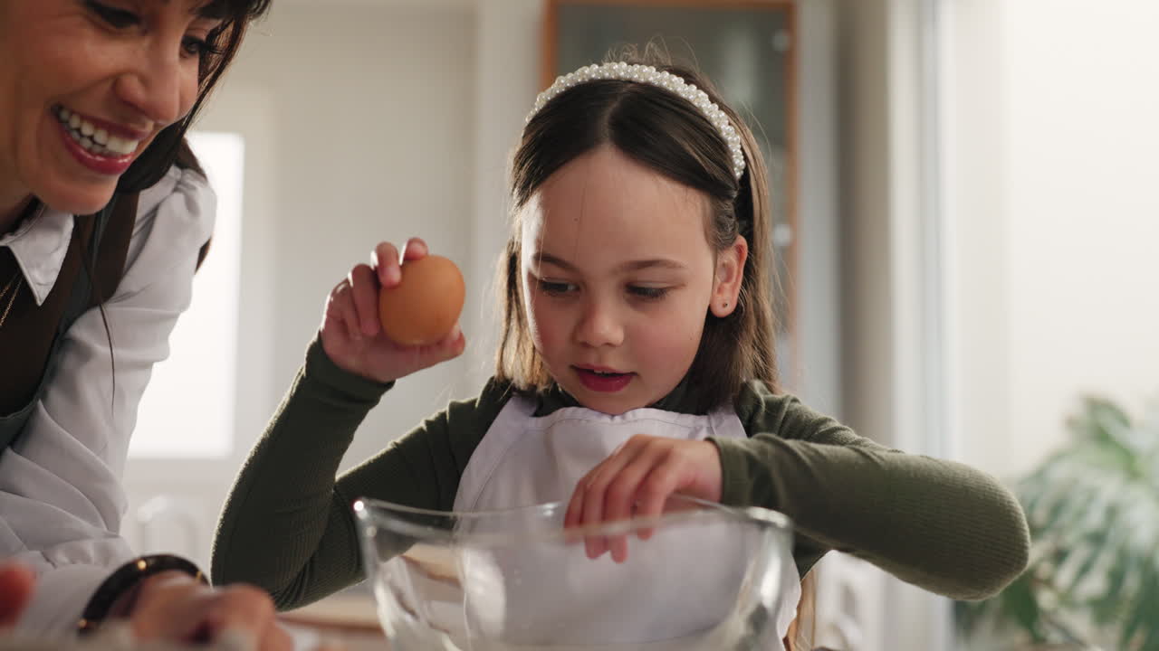 Mother and Daughter Baking Together