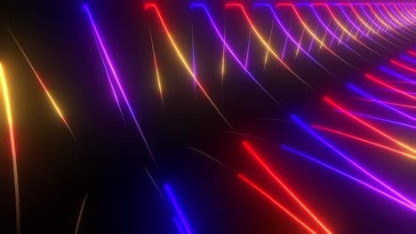 túnel de luz de neón abstracto
