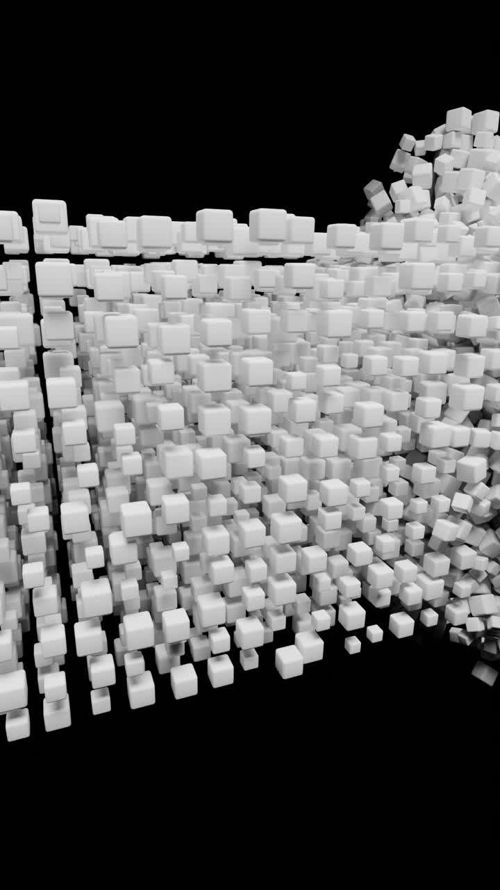 추상 3d 큐브 폭발