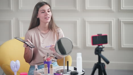 makeup tutorial by a beauty blogger