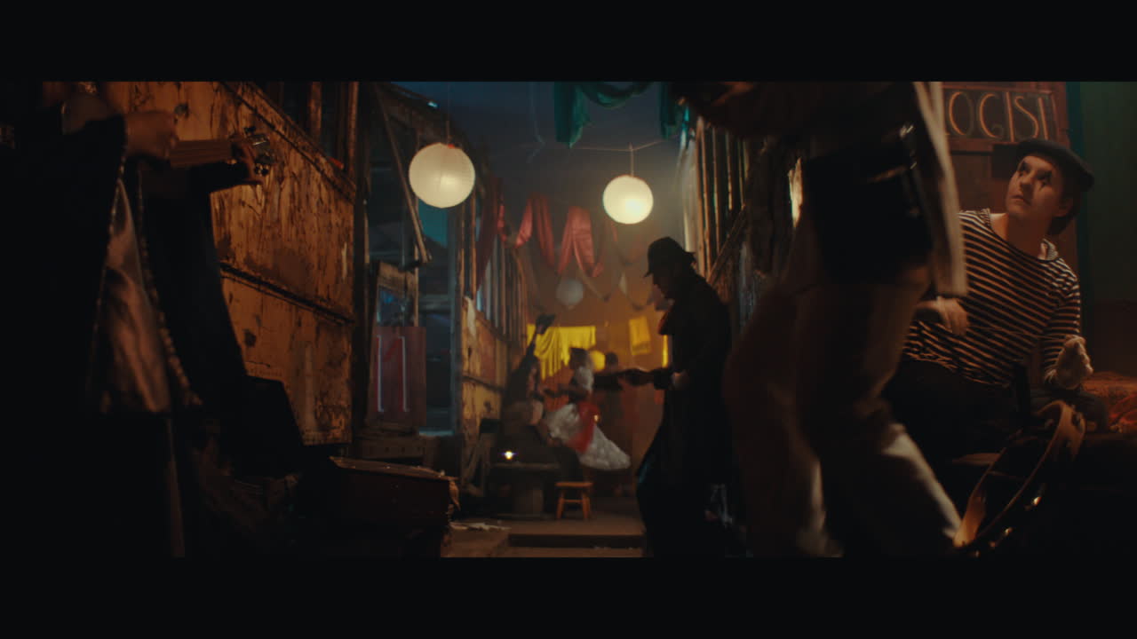 Performers in the gypsy circus camp