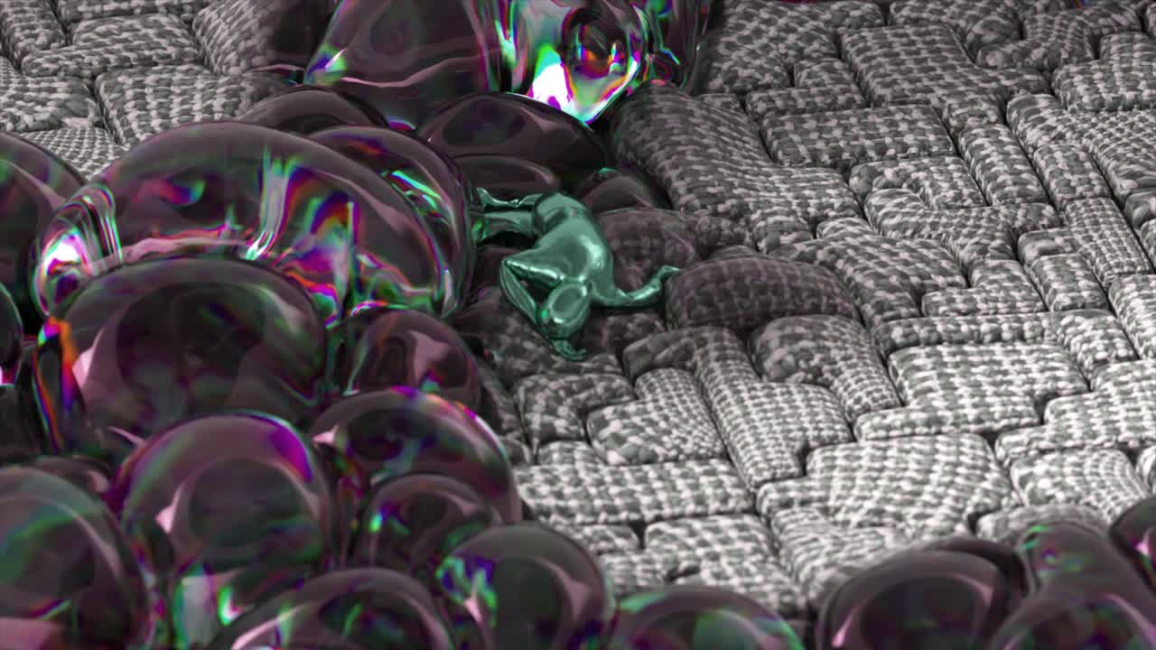 추상적인 3d 렌더링: 대리석 위에 거품