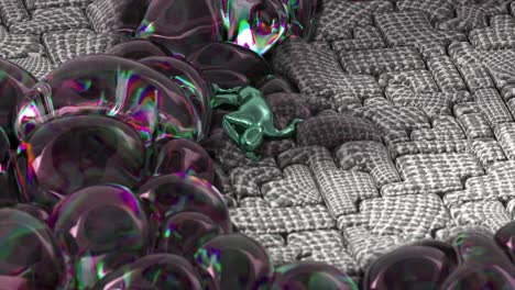 renderizado en 3d de burbujas en mármol