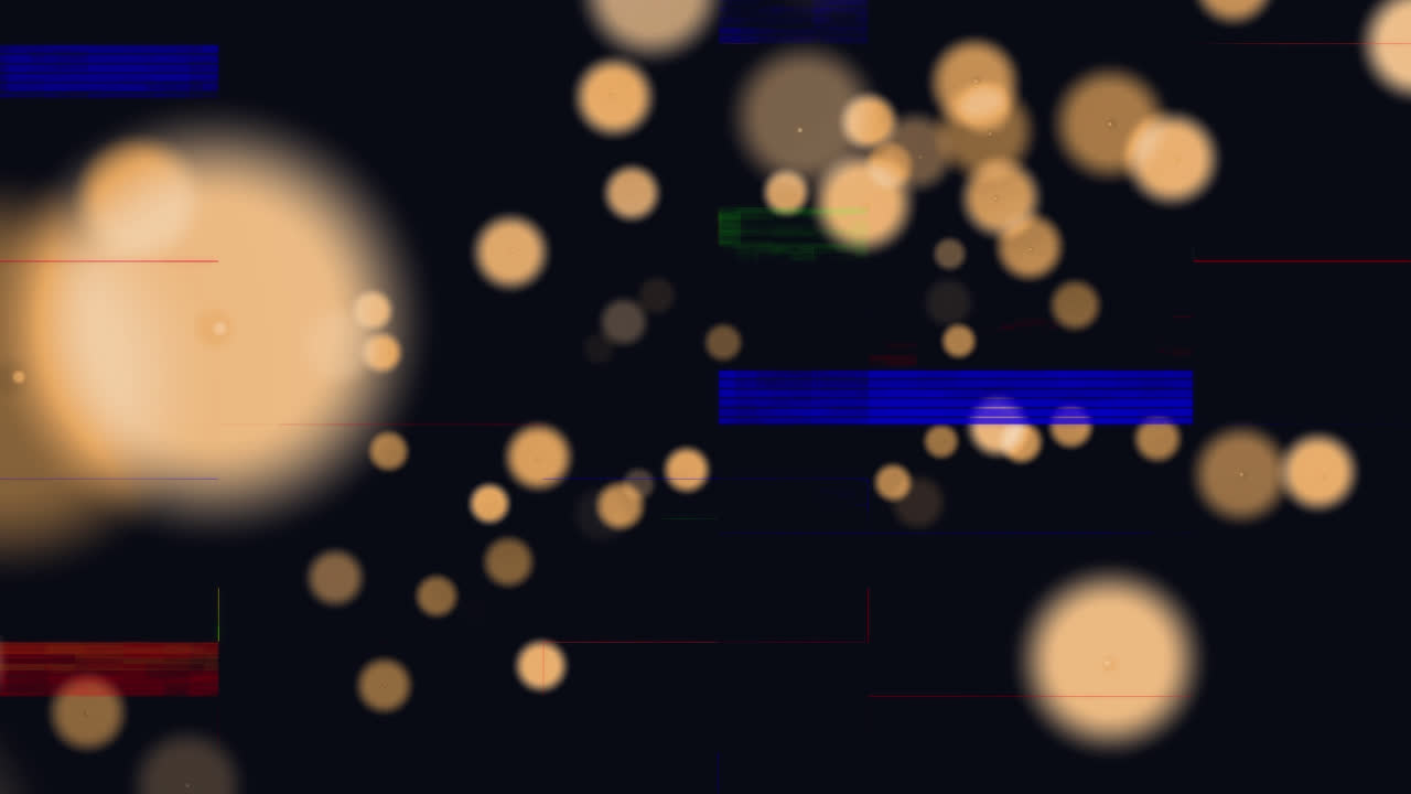 Animation of interference over glowing spots on black background