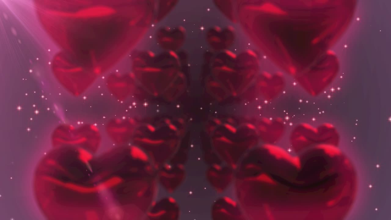 발렌타인 하트 루프 애니메이션 배경