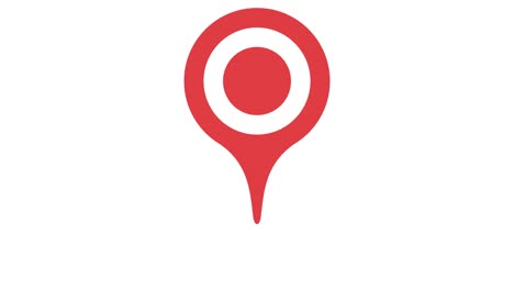 navigation map and red checkpoint icon. loop animation on white background. 4k resolution.