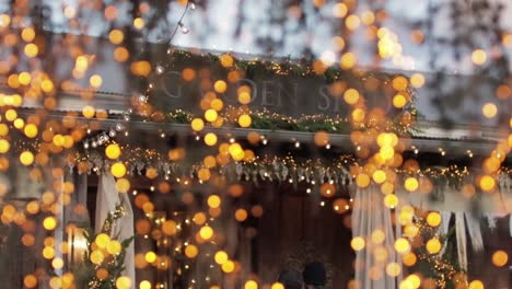 twinkling lights on tree at glen mills, pa wedding venue