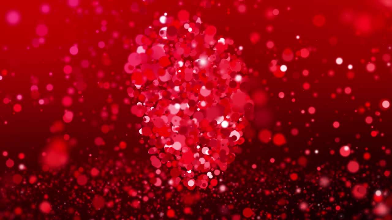 glamour rojo corazón formas partículas fondo día de san valentín y videos de bodas