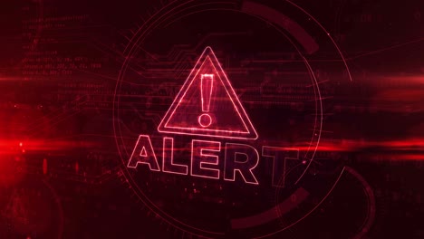 símbolo de alerta animación abstracta