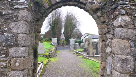 historic church doorway and entrance gate in castledermot kildare ireland